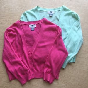 Old Navy Cropped Pink Cardigan XS